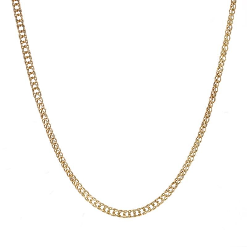 Contenu du métal : Or jaune 14k

Style de chaîne : Coupe diamantée
Style du collier : Chaîne
Type de fermeture : Fermoir à griffe de homard

Mesures

Longueur : 20