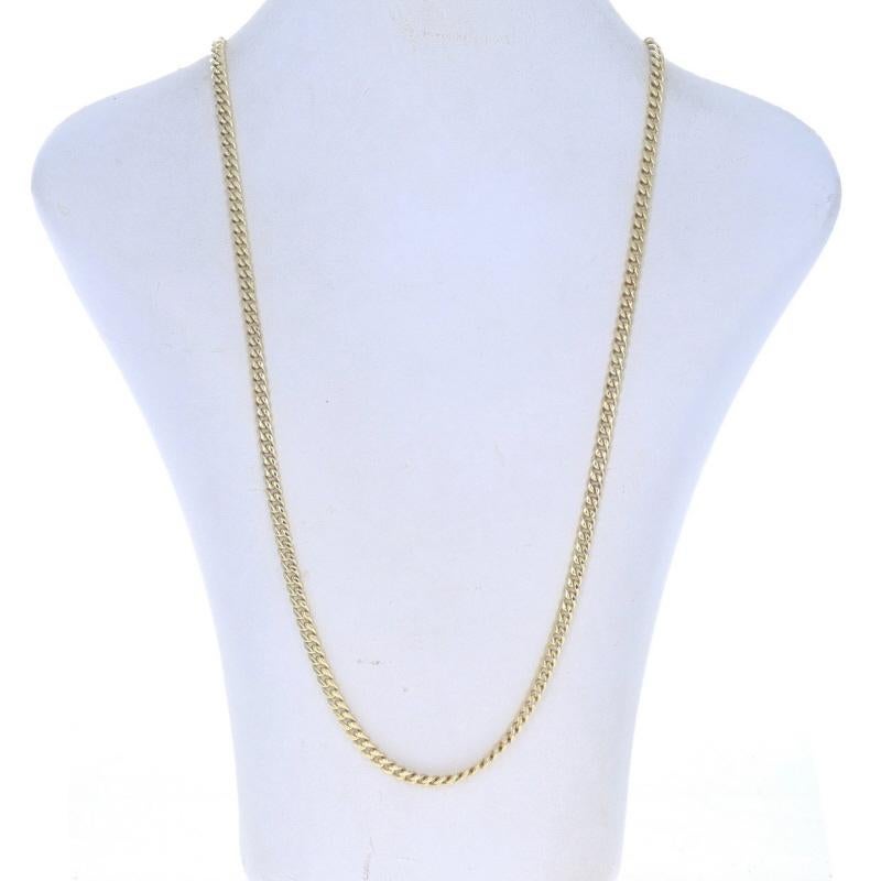 Collier à chaîne en or jaune avec diamants 23 3/4