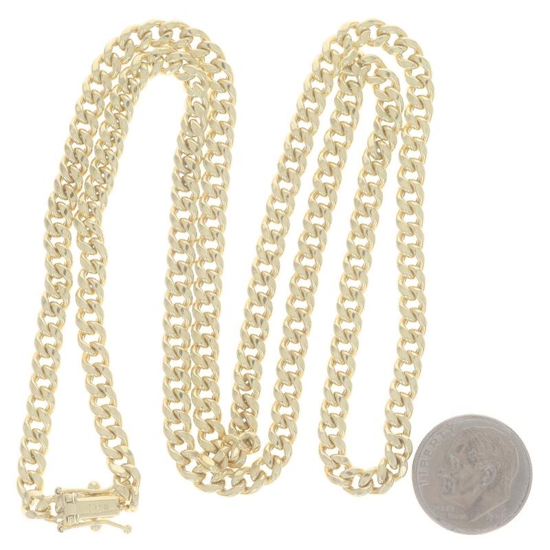 Collier à chaîne en or jaune avec diamants 23 3/4