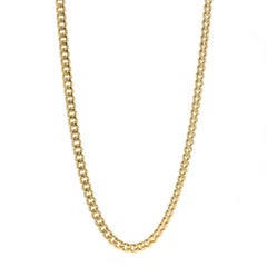 Yellow Gold Diamond Cut Curb Chain Necklace 23 3/4" - 10k Unisex
