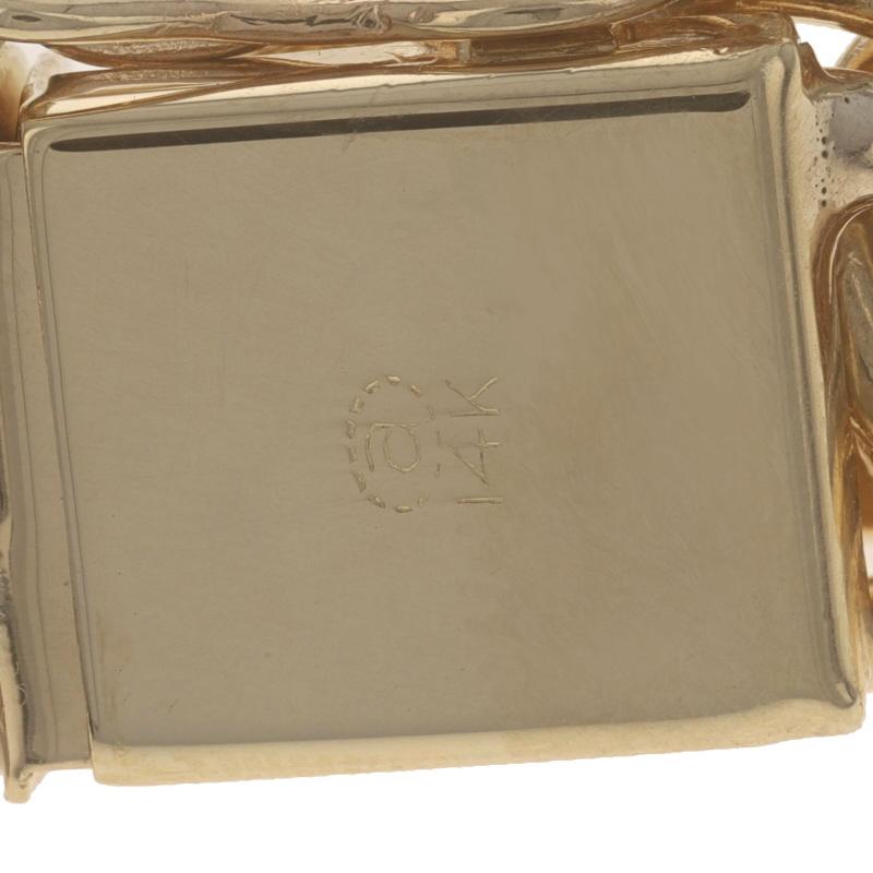 Gelbgold Diamantschliff Double Curb Kettenarmband 7 1/2