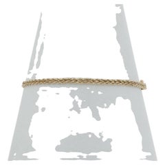 Yellow Gold Diamond Cut Double Rope Chain Bracelet 6 3/4" - 14k