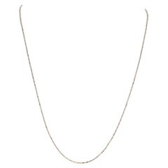 Yellow Gold Diamond Cut Fancy Bead Chain Necklace 18" - 14k Dots & Dashes
