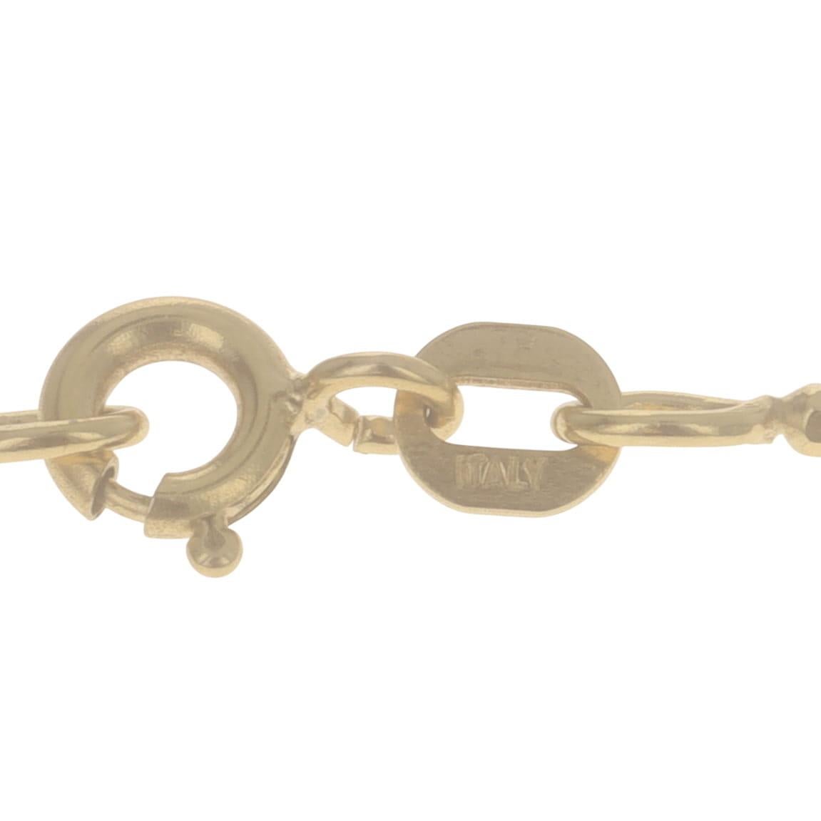 Collier de perles fantaisie en or jaune avec diamants 24