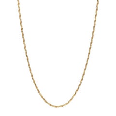 Yellow Gold Diamond Cut Fancy Chain Necklace 20 1/2" - 14k Italy