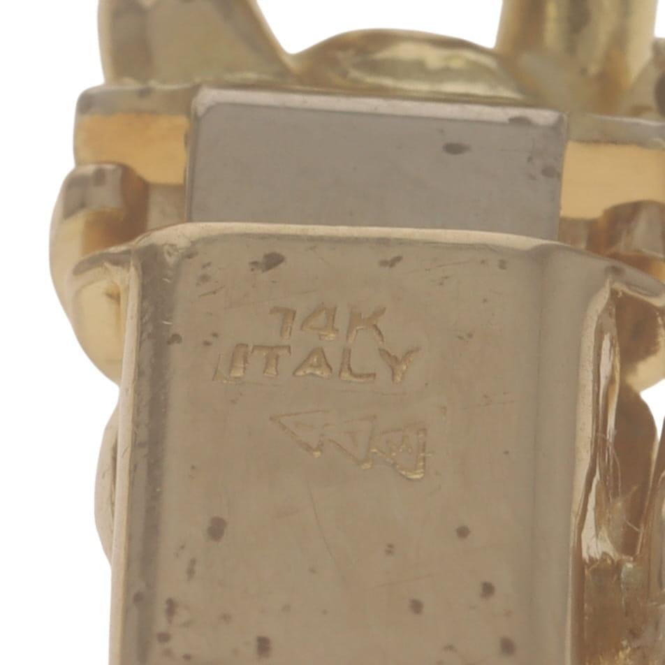 Bracelet homme en or jaune avec chaîne Figaro et diamants 8