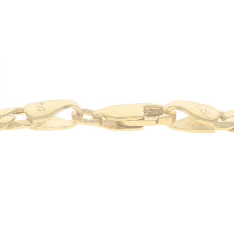 Yellow Gold Diamond Cut Figaro Chain Men's Necklace 21 3/4