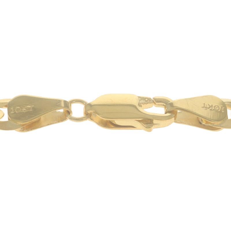 Yellow Gold Diamond Cut Figaro Chain Men's Necklace 22