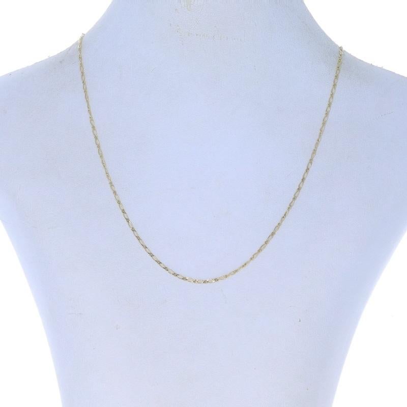 Halskette mit Figaro-Halskette aus Gelbgold mit Diamantschliff 17 1/2