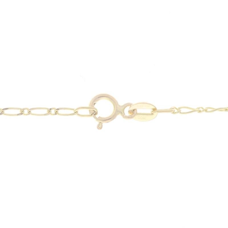 Halskette mit Figaro-Halskette aus Gelbgold mit Diamantschliff 17 1/2