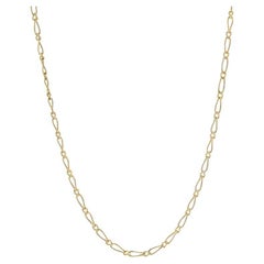 Yellow Gold Diamond Cut Figaro Chain Necklace 17 1/2" - 10k