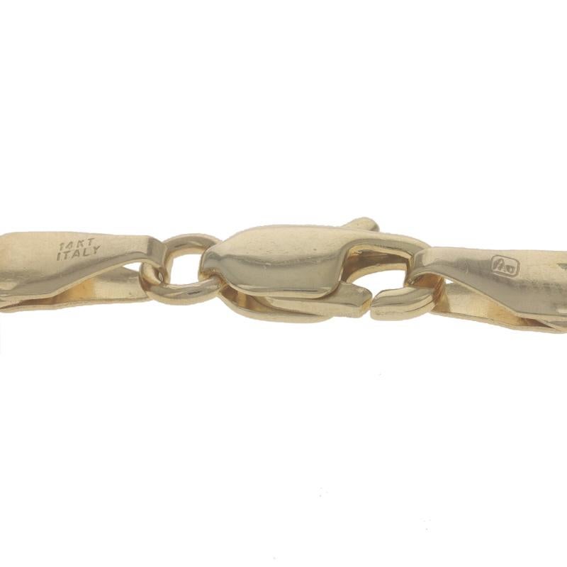 Yellow Gold Diamond Cut Figaro Chain Necklace 18