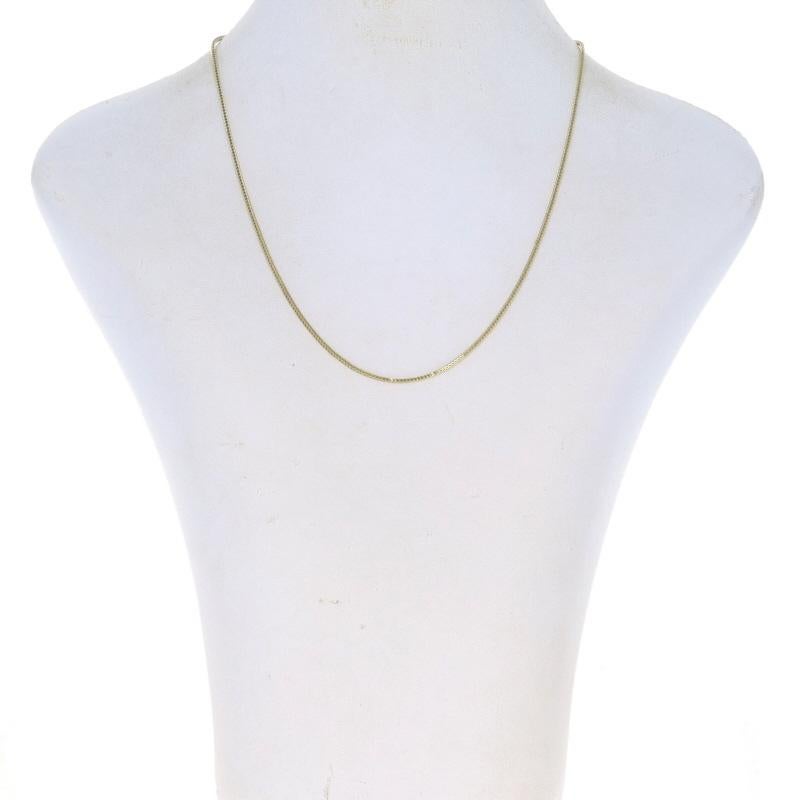 Yellow Gold Diamond Cut Foxtail Chain Necklace 15