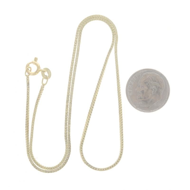 Women's Yellow Gold Diamond Cut Foxtail Chain Necklace 15