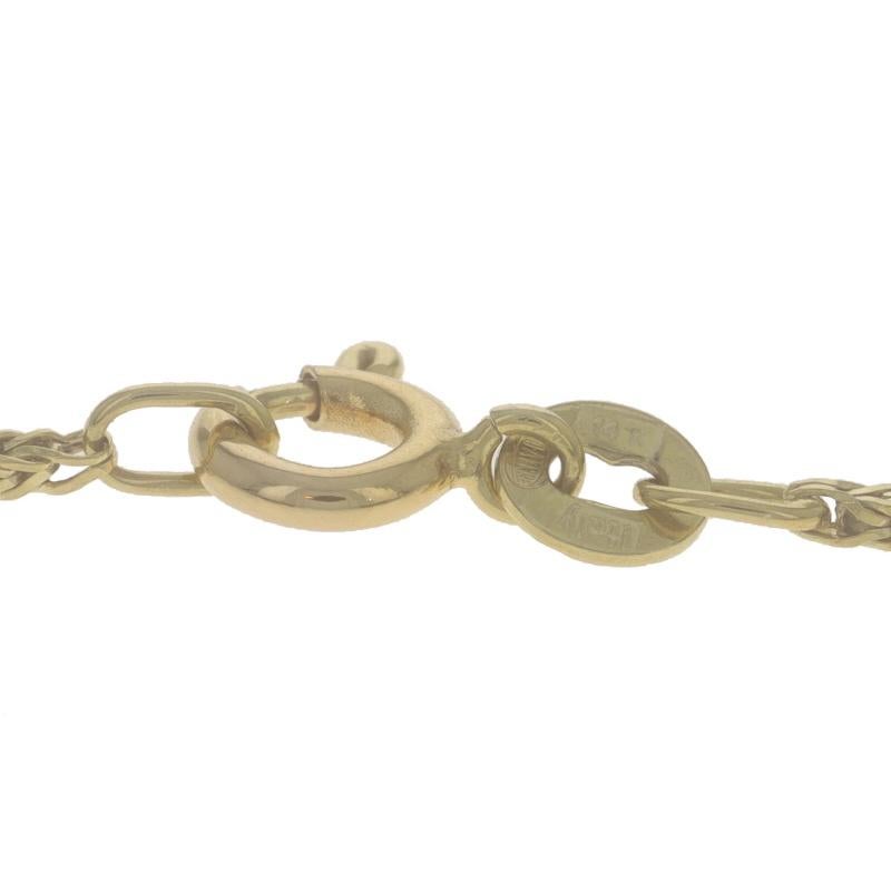 Yellow Gold Diamond Cut Foxtail Chain Necklace 15