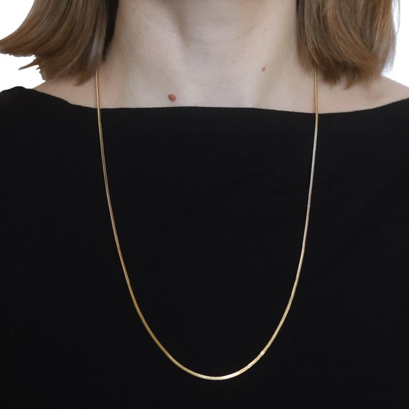 Women's Yellow Gold Diamond Cut Foxtail Chain Necklace 25 1/2