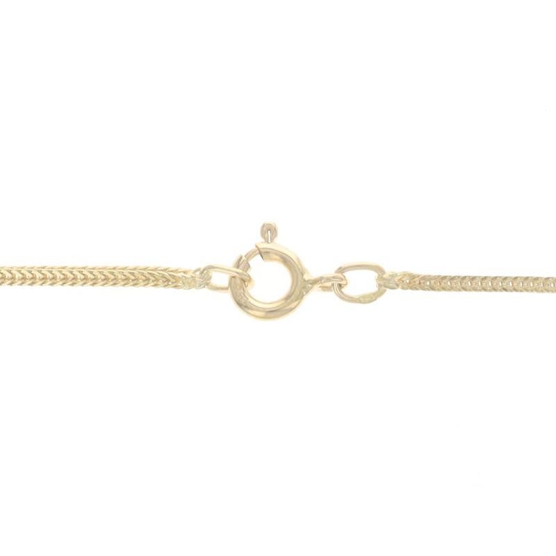 Yellow Gold Diamond Cut Foxtail Chain Necklace 25 1/2