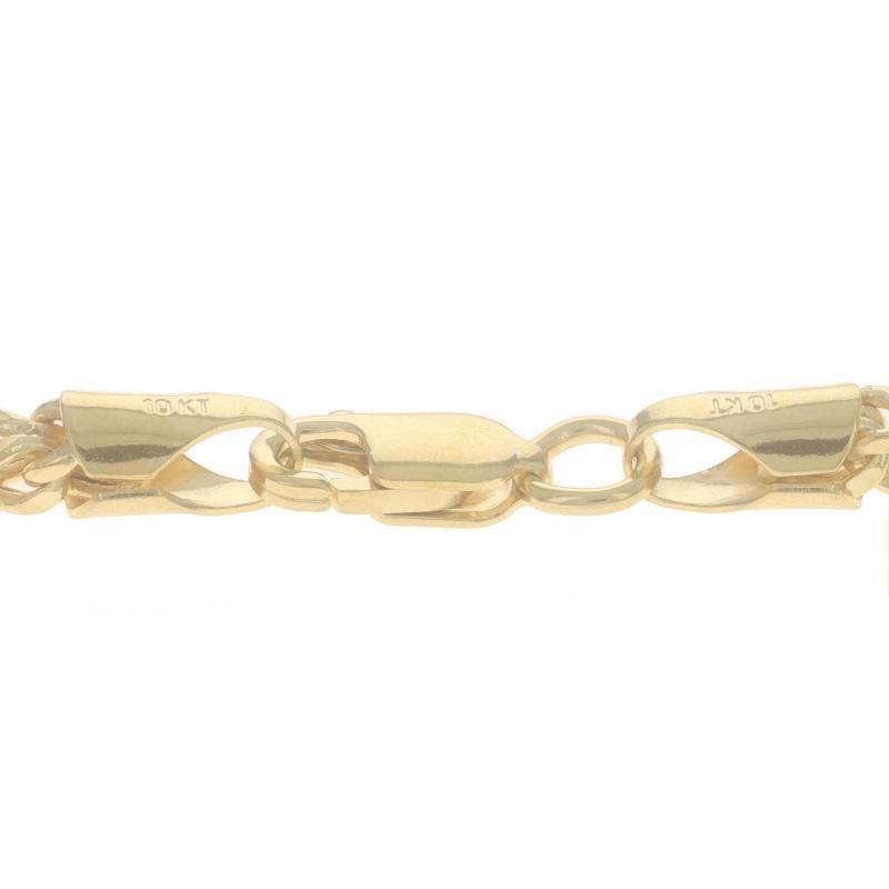 Yellow Gold Diamond Cut Franco Chain Men's Necklace 23 1/2