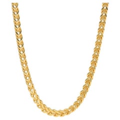 Yellow Gold Diamond Cut Franco Chain Men's Necklace 23 1/2" - 10k