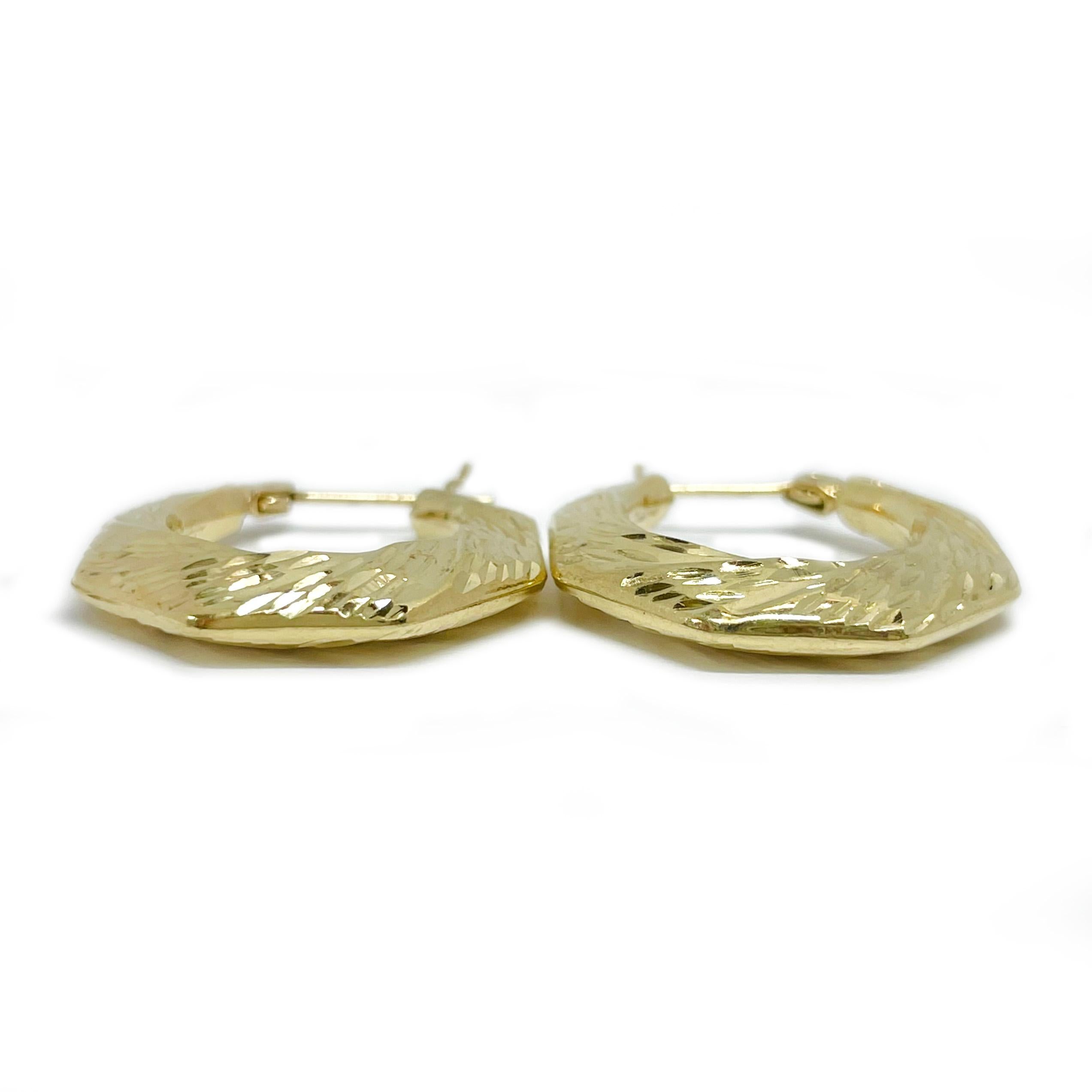 Gelbgold Diamantschliff-Ohrringe im Zustand „Gut“ im Angebot in Palm Desert, CA