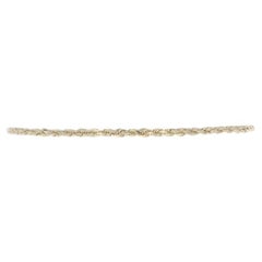 Yellow Gold Diamond Cut Rope Chain Bracelet 7 1/4" - 14k