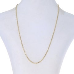 Used Yellow Gold Diamond Cut Rope Chain Necklace 17 3/4" - 14k