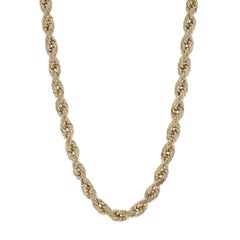 Collier à chaîne en or jaune avec diamants 18 1/4" - 14k