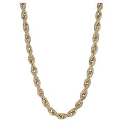 Collier à chaîne en or jaune avec diamants 18 1/4" - 14k