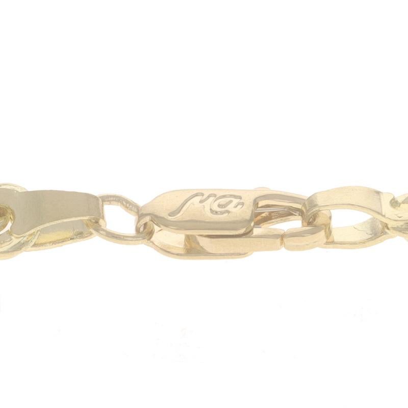 Yellow Gold Diamond Cut Rope Chain Necklace 19 3/4