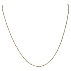 Yellow Gold Diamond Cut Rope Chain Necklace 20 1/4" - 10k