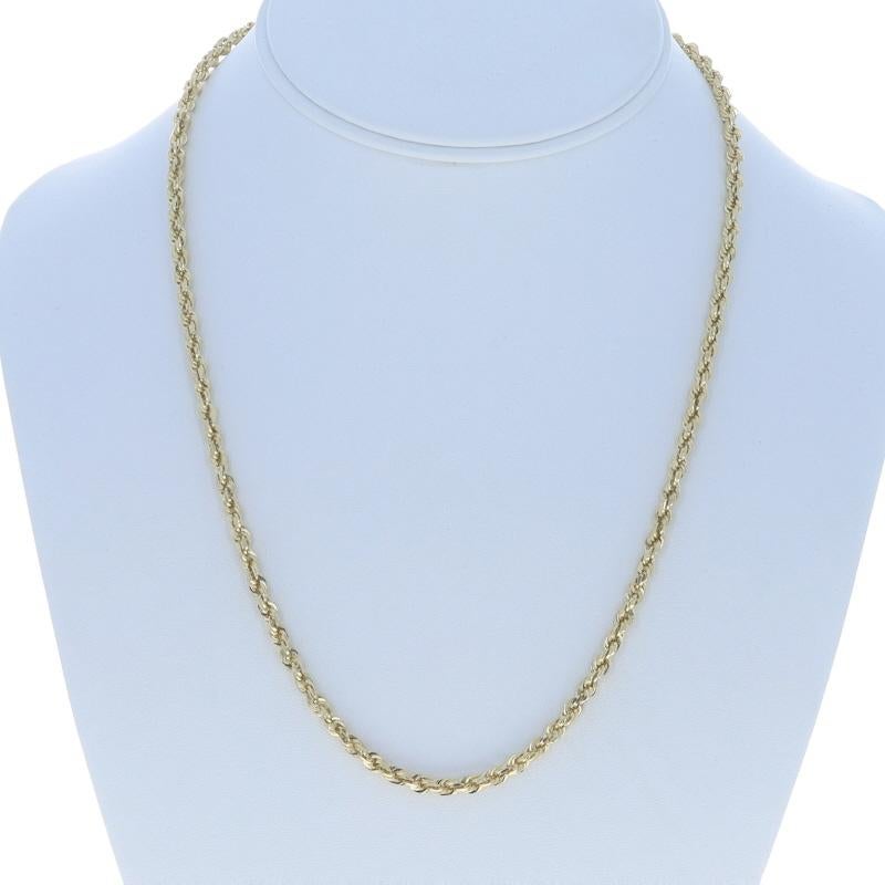 Collier de corde en or jaune avec diamants - 10k Pour femmes en vente
