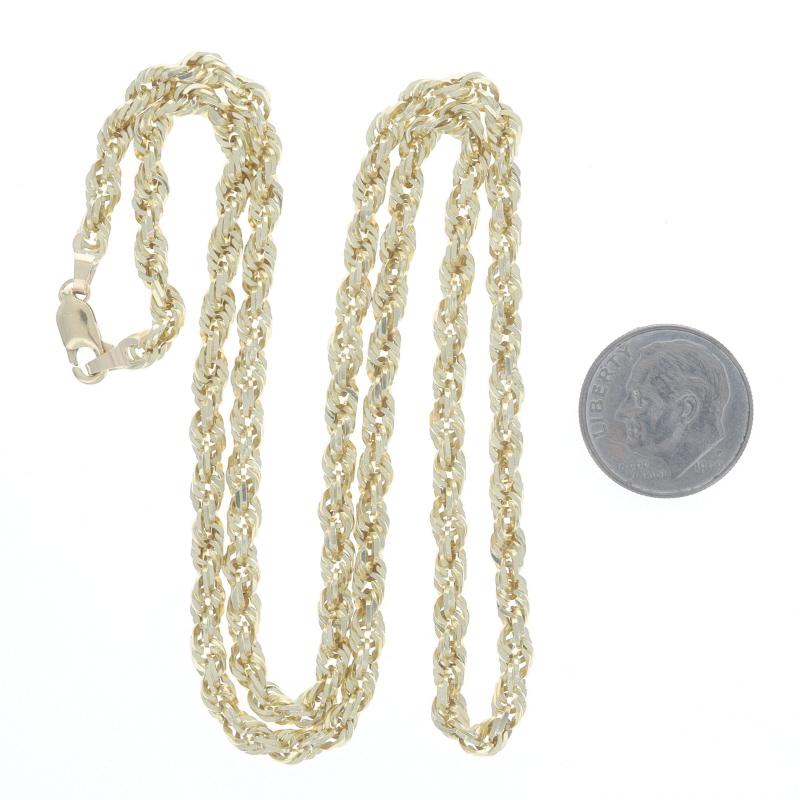 Collier de corde en or jaune avec diamants - 10k en vente 1