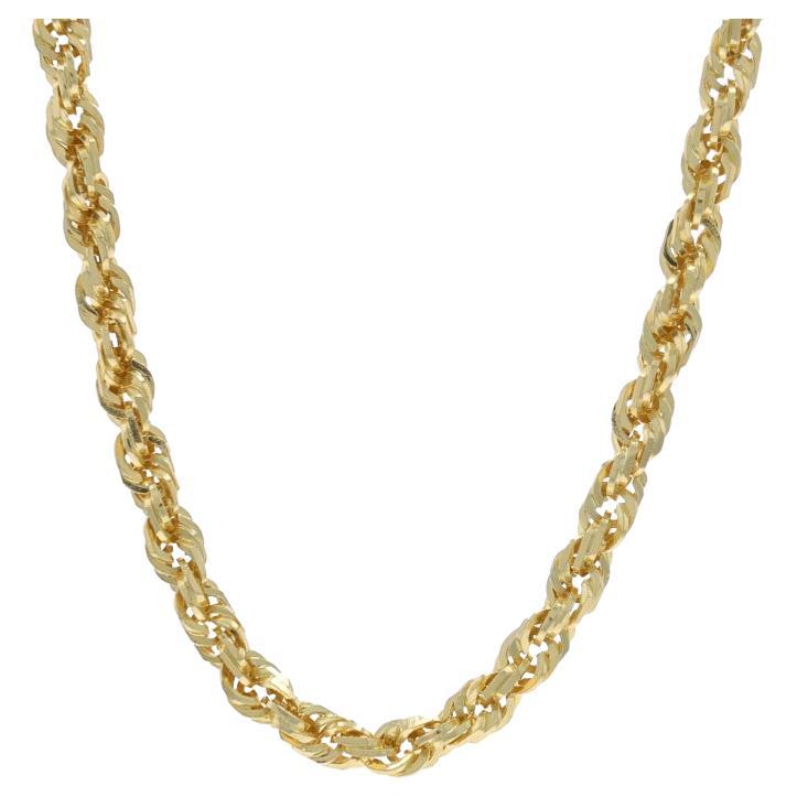 Collana a catena in oro giallo con taglio a diamante da 20" - 10k