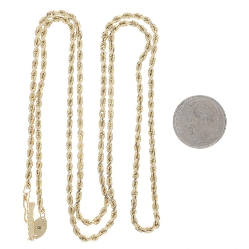 Collier à chaîne en or jaune avec diamants taille unique 24 1/2