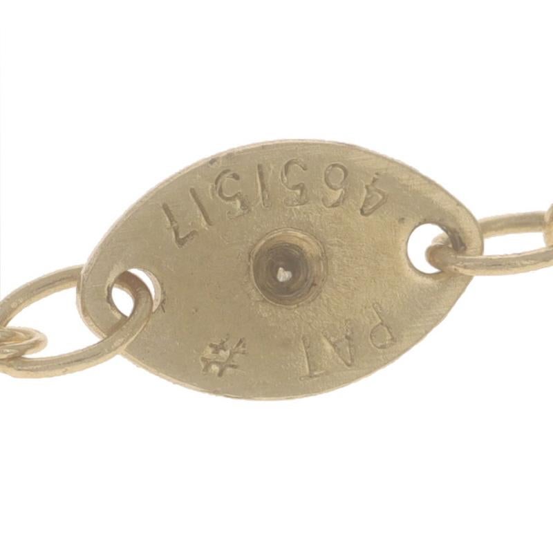 Collier à chaîne en or jaune avec diamants taille unique 24 1/2