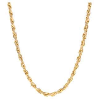 Twisted chunky rope chain necklace 9k yellow gold For Sale at 1stDibs