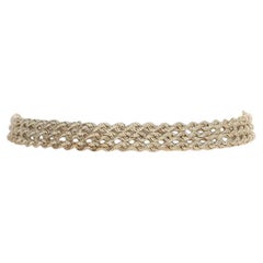 Yellow Gold Diamond Cut Rope Three Strand Chain Bracelet 7 3/4" 7 1/2" 14k