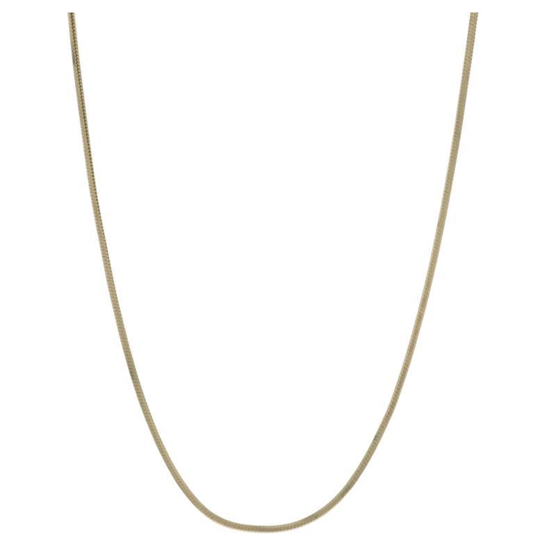 Collana con catena a serpente in oro giallo con taglio a diamante da 18 1/4" - 14k