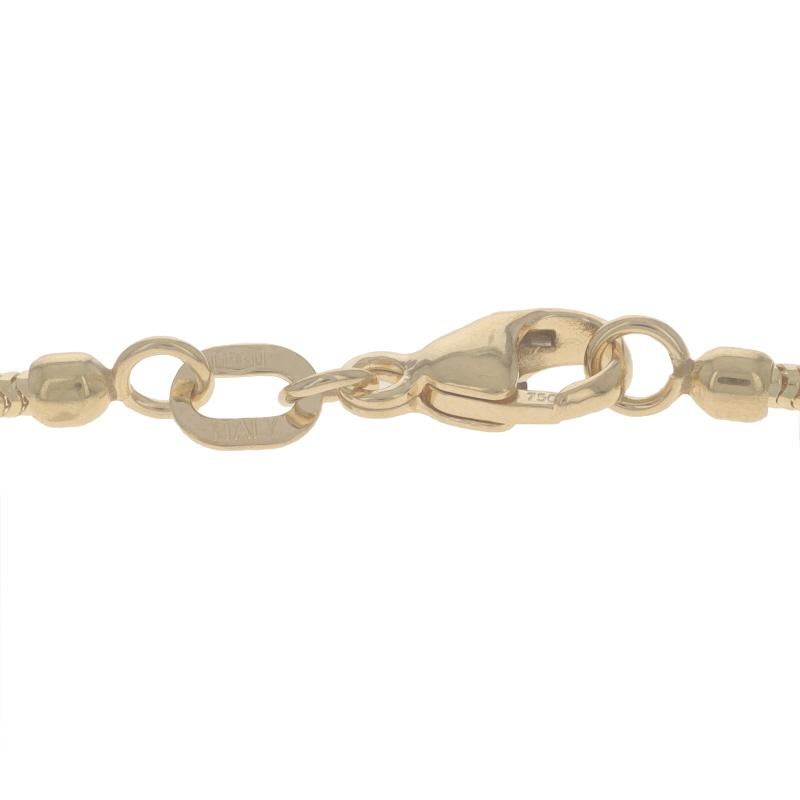 Yellow Gold Diamond Cut Snake Chain Necklace 22