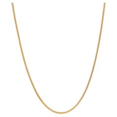Yellow Gold Diamond Cut Snake Chain Necklace 22" - 18k Italy