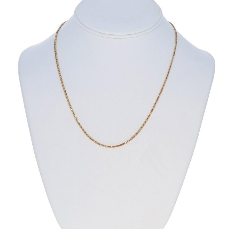 Collier à chaîne carrée en or jaune 18 1/2