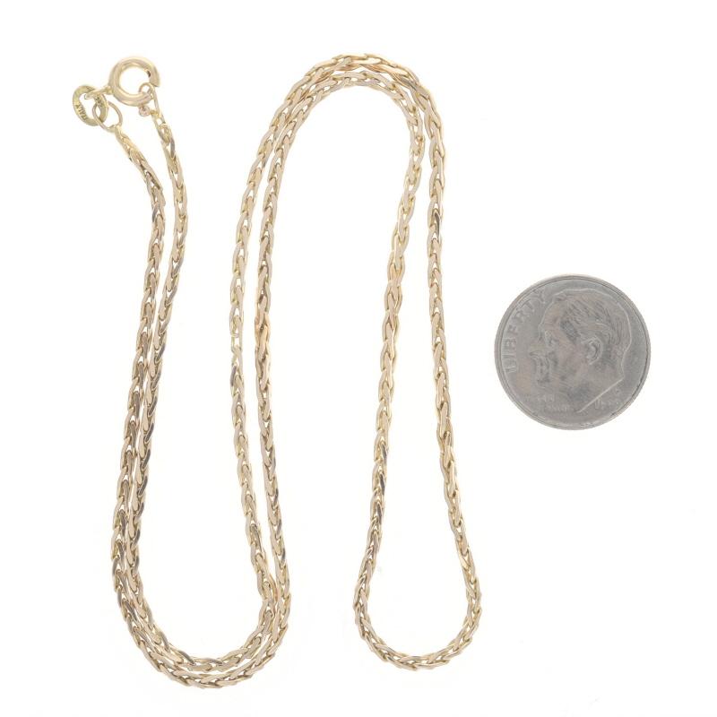 Collier à chaîne carrée en or jaune 18 1/2