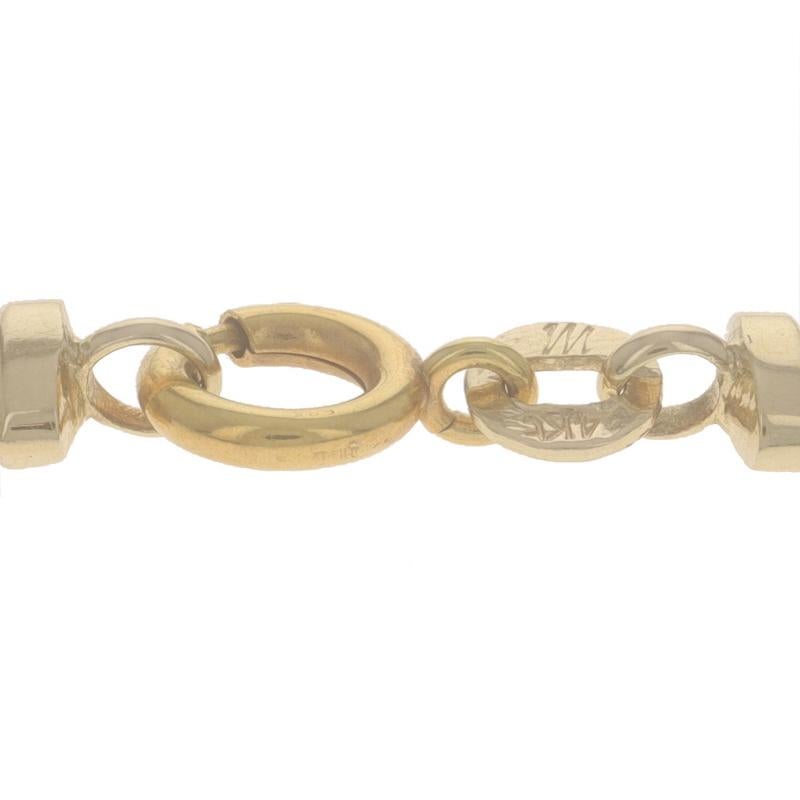 Collier à trois brins en or jaune avec chaîne à queue de renard torsadée et ornée de diamants 16 1/4