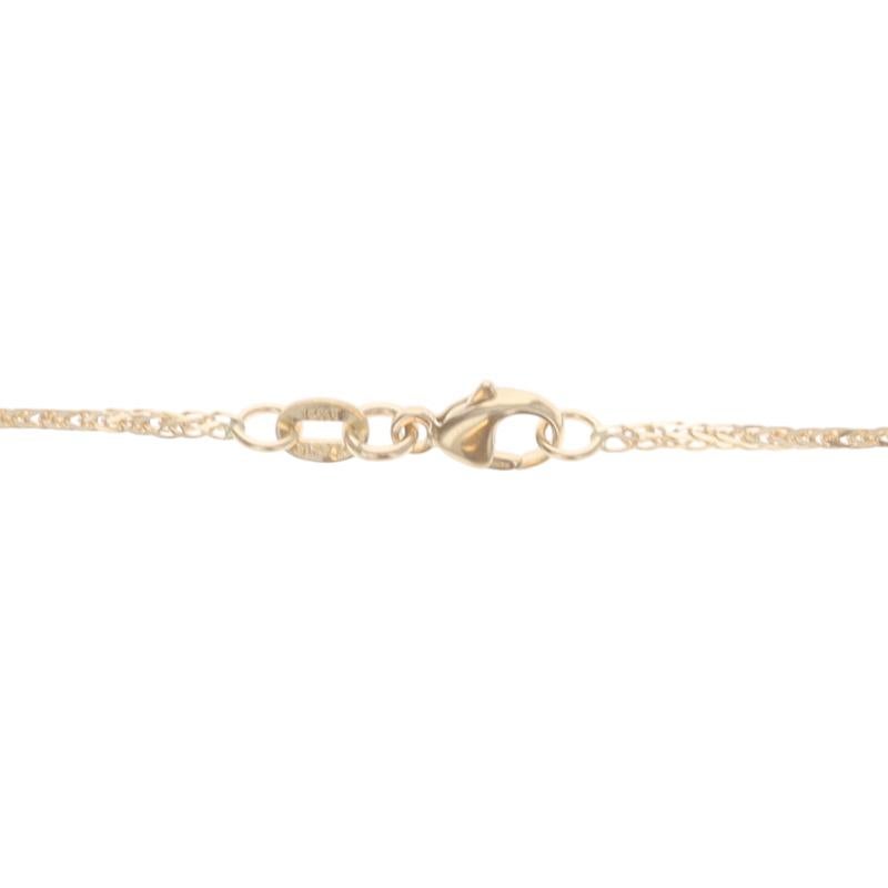 Collar de cadena de trigo de oro amarillo talla diamante 18