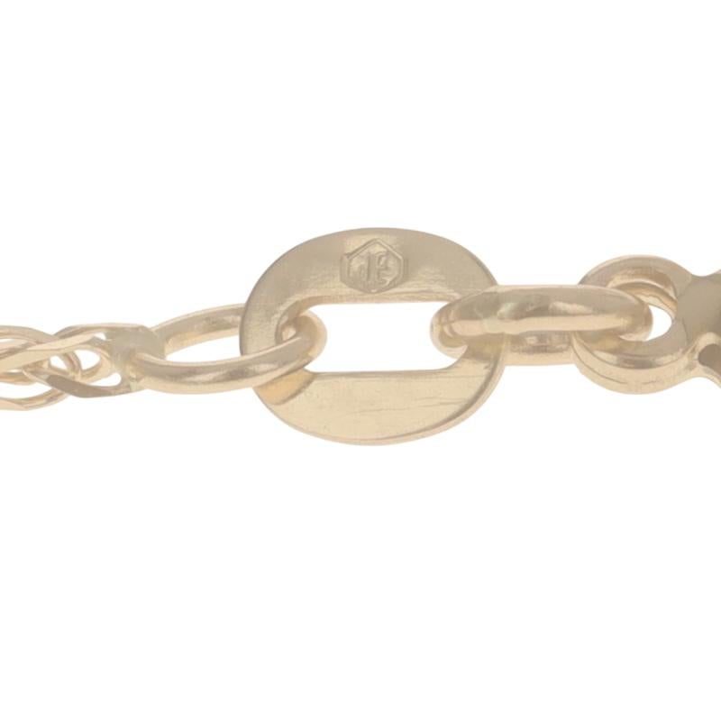 Collar de cadena de trigo de oro amarillo talla diamante 18