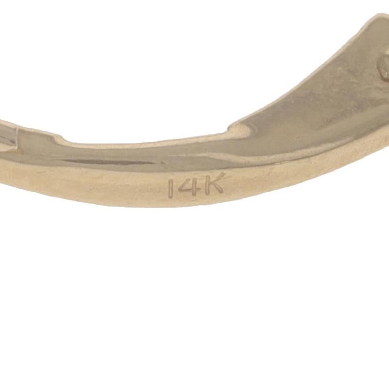Orecchini pendenti in oro giallo con diamanti - 14k Round .86ctw Geometric Pierced in vendita 1