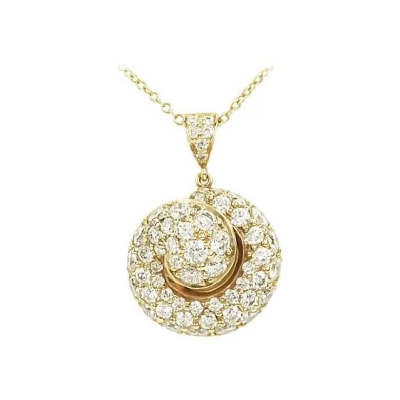 Modern Yellow Gold Diamond Dangle Elegant Princess Drop Necklace for Her For Sale