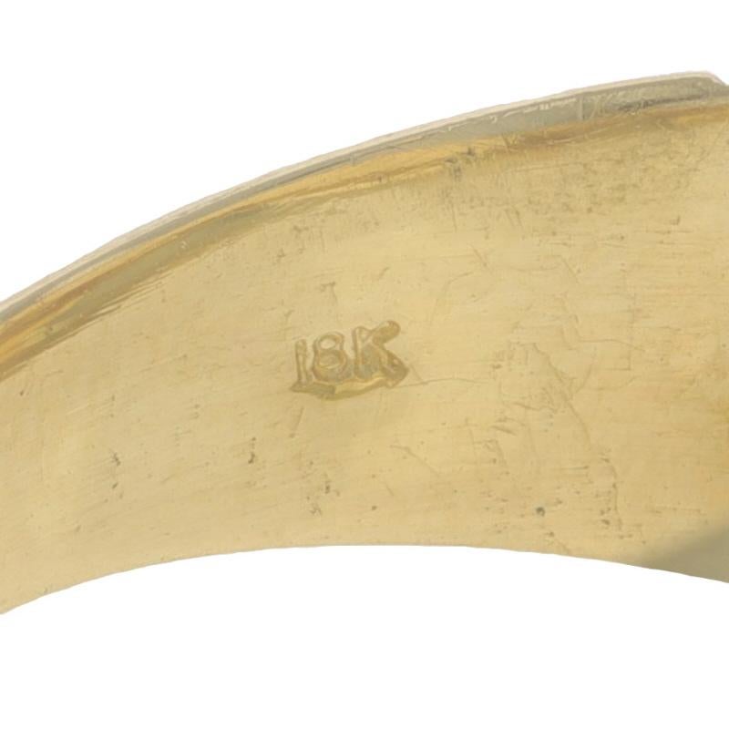Yellow Gold Diamond Dome Band - 18k Round Brilliant .20ctw Stripe Ring 2
