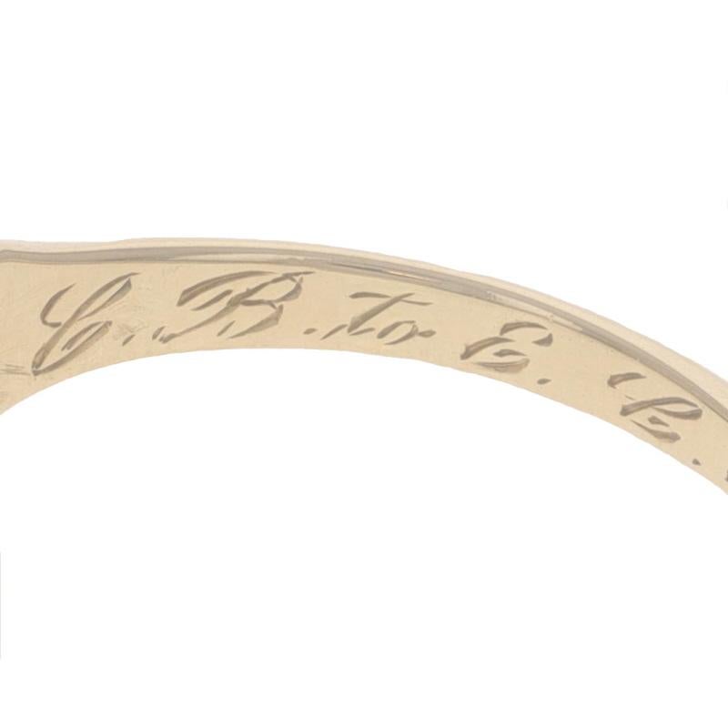 Gelbgold Diamant Edwardian Solitaire Verlobungsring - 14k Europäische .40ct im Angebot 2