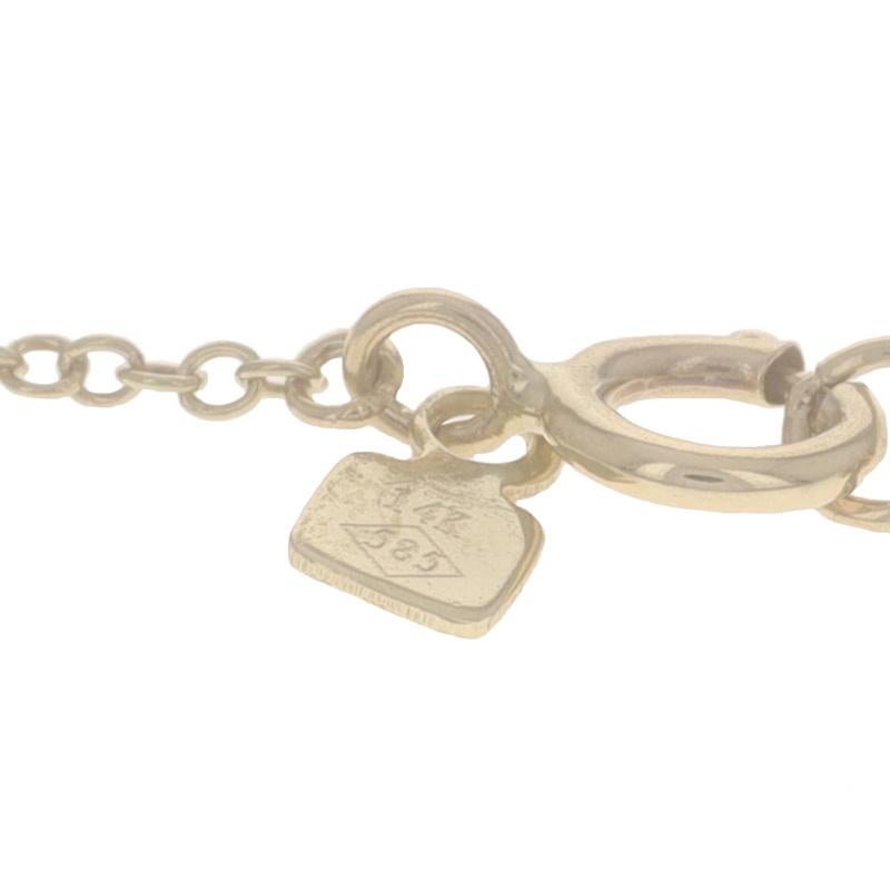 Women's Yellow Gold Diamond Eight-Stone Bar Pendant Necklace 16
